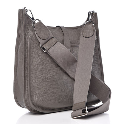 Hermes Taurillon Clemence Evelyne III PM Etain 3 of 11