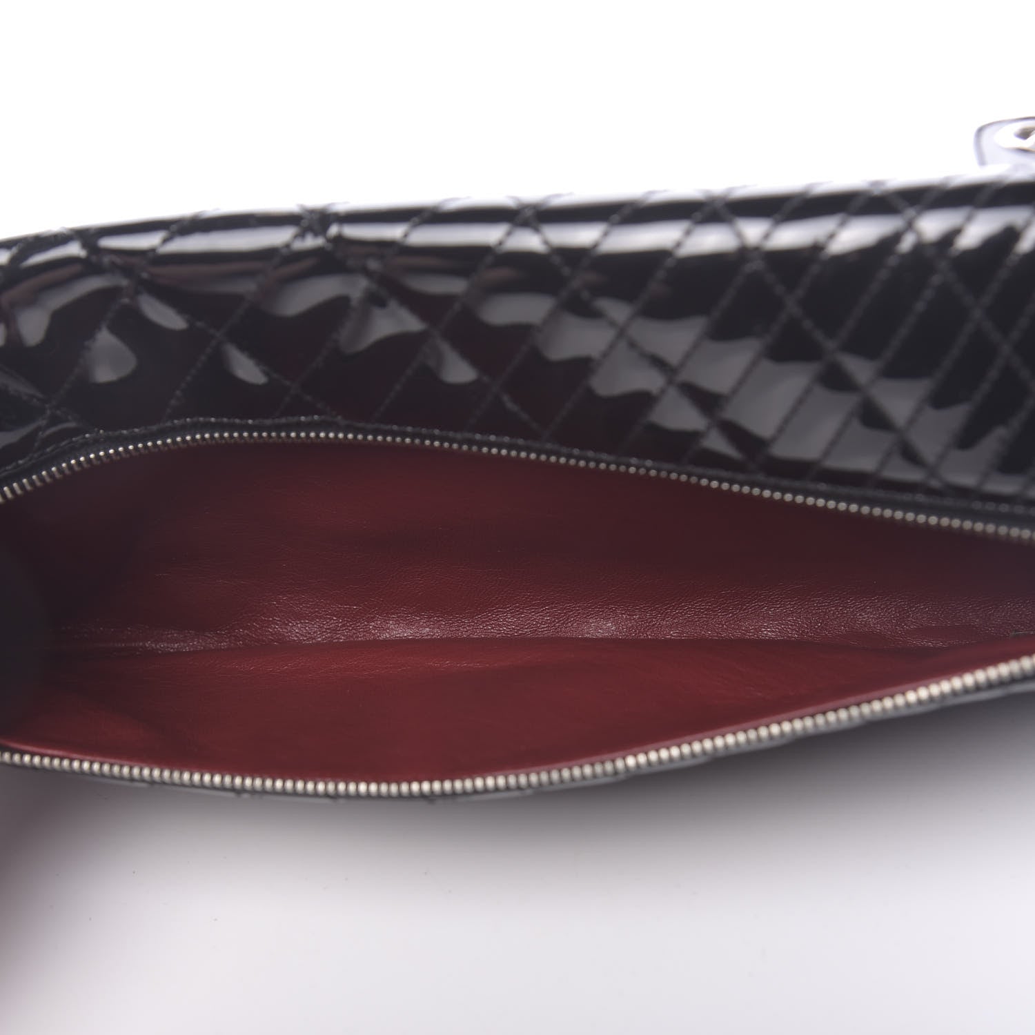 Chanel Patent Geometric Quilted Kaleidoscope Clutch Black 5 of 11