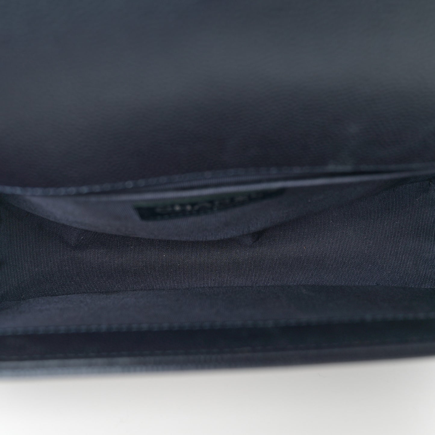 Metallic Caviar Quilted Medium Boy Flap Navy