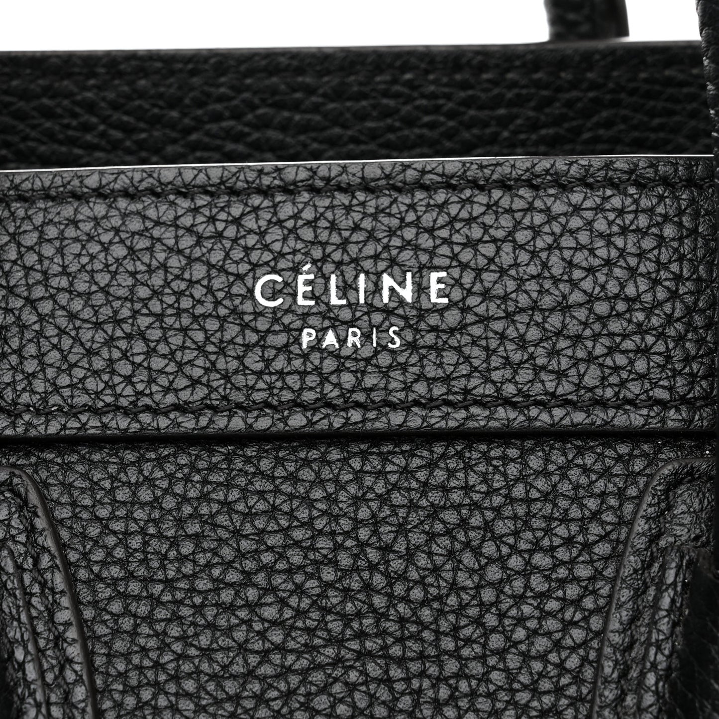 Drummed Calfskin Nano Luggage Black