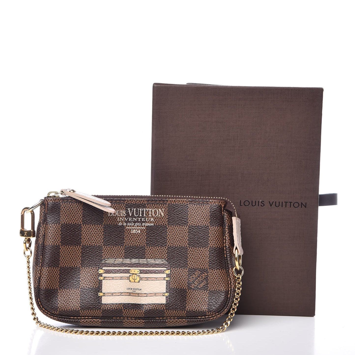 Damier Ebene Trunks and Locks Mini Pochette Accessories