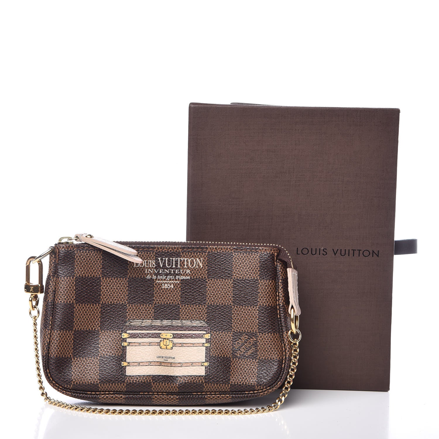 Louis Vuitton Damier Ebene Trunks and Locks Mini Pochette Accessories 8 of 8