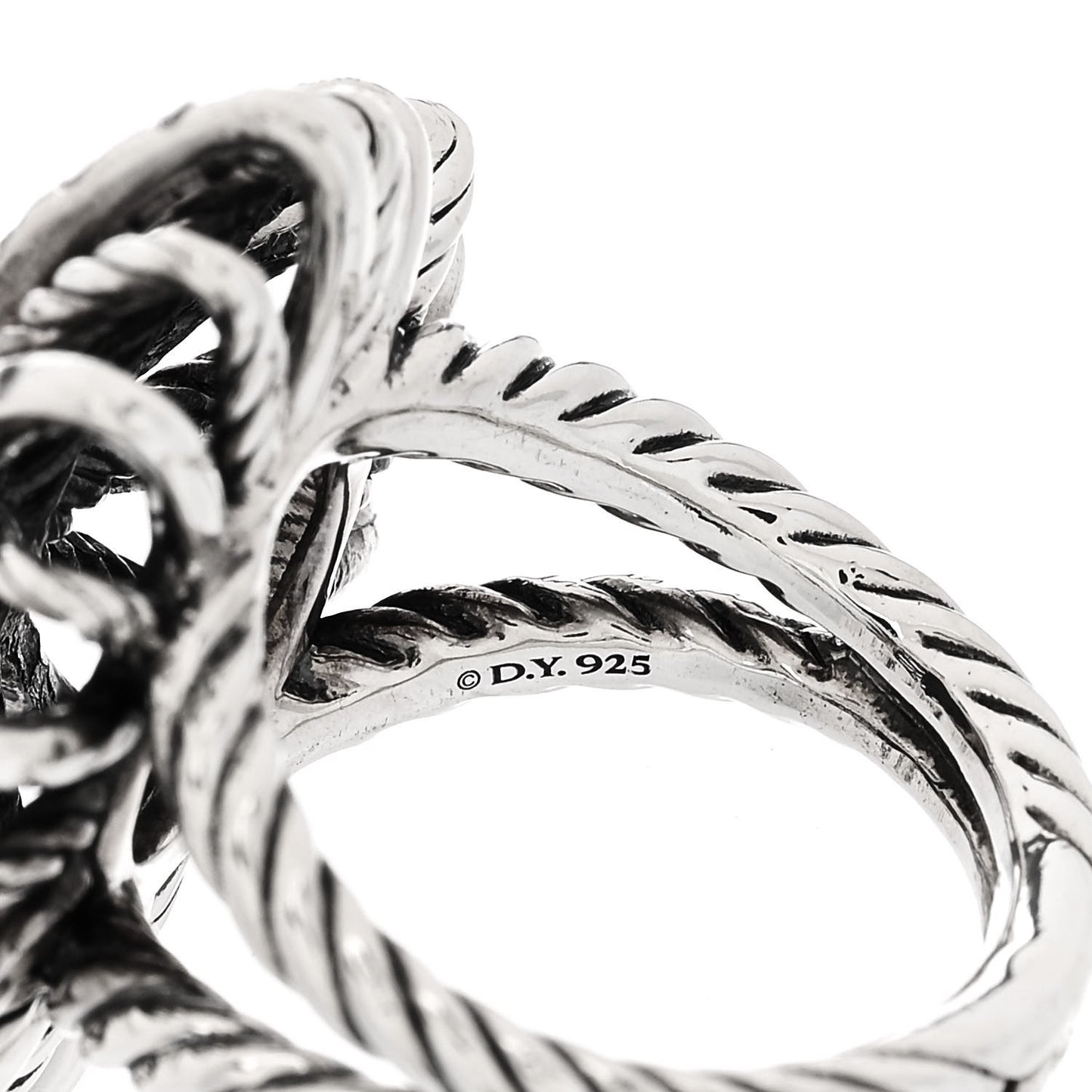Sterling Silver Diamond 25mm Starburst Ring 50 5.25