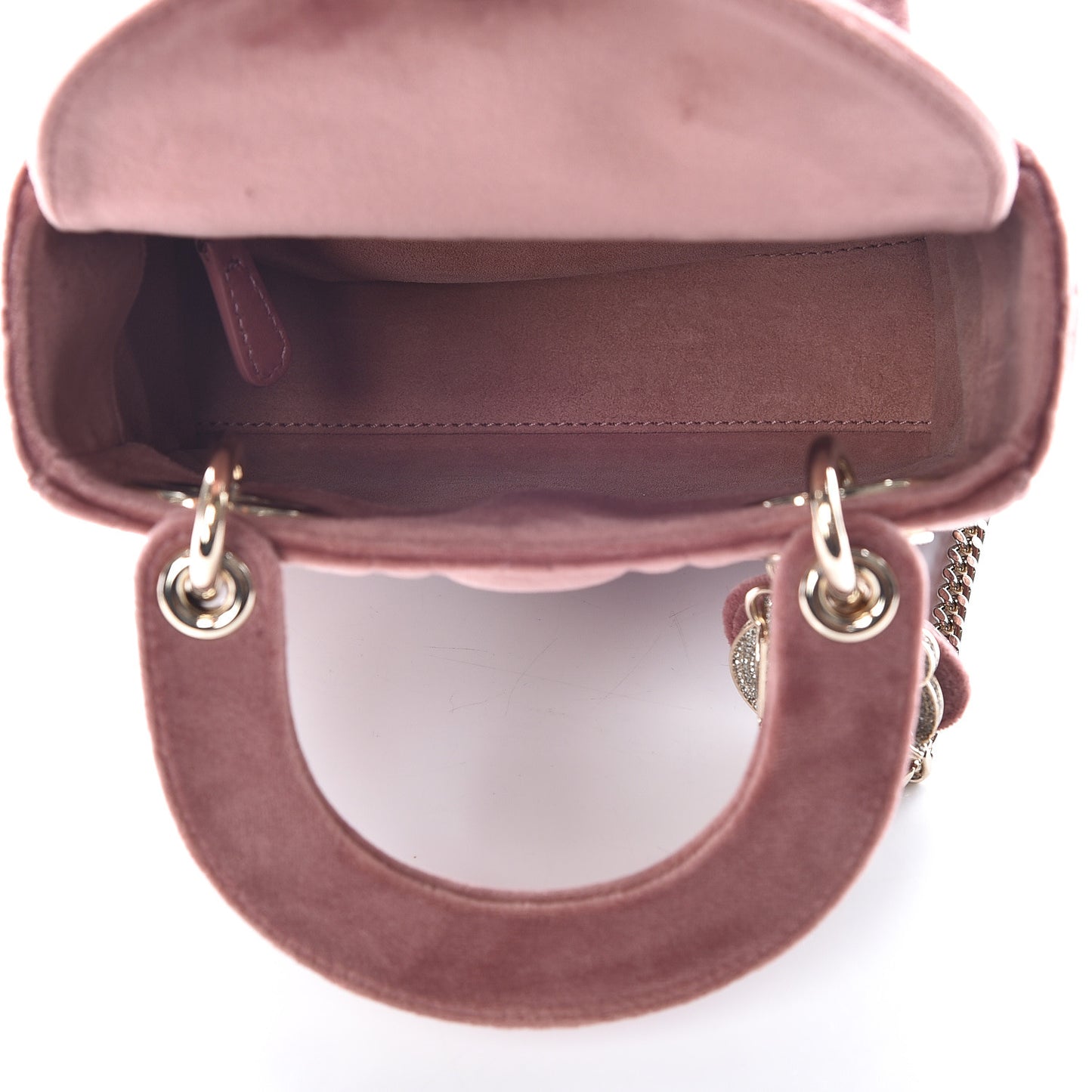 Velvet Mini Lady Dior Pink