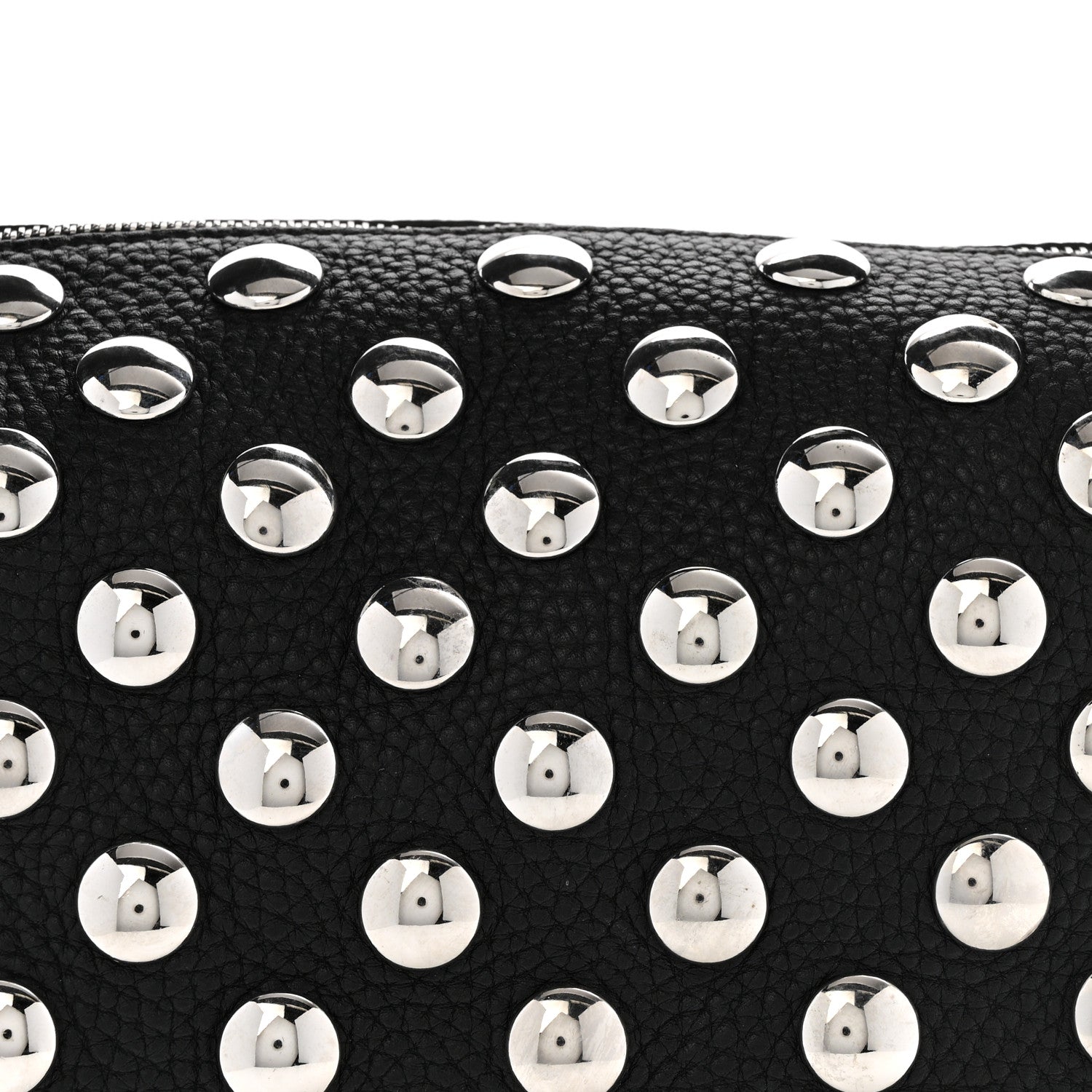 Khaite Pebbled Sport Calfskin Studded Elena Black 6 of 10