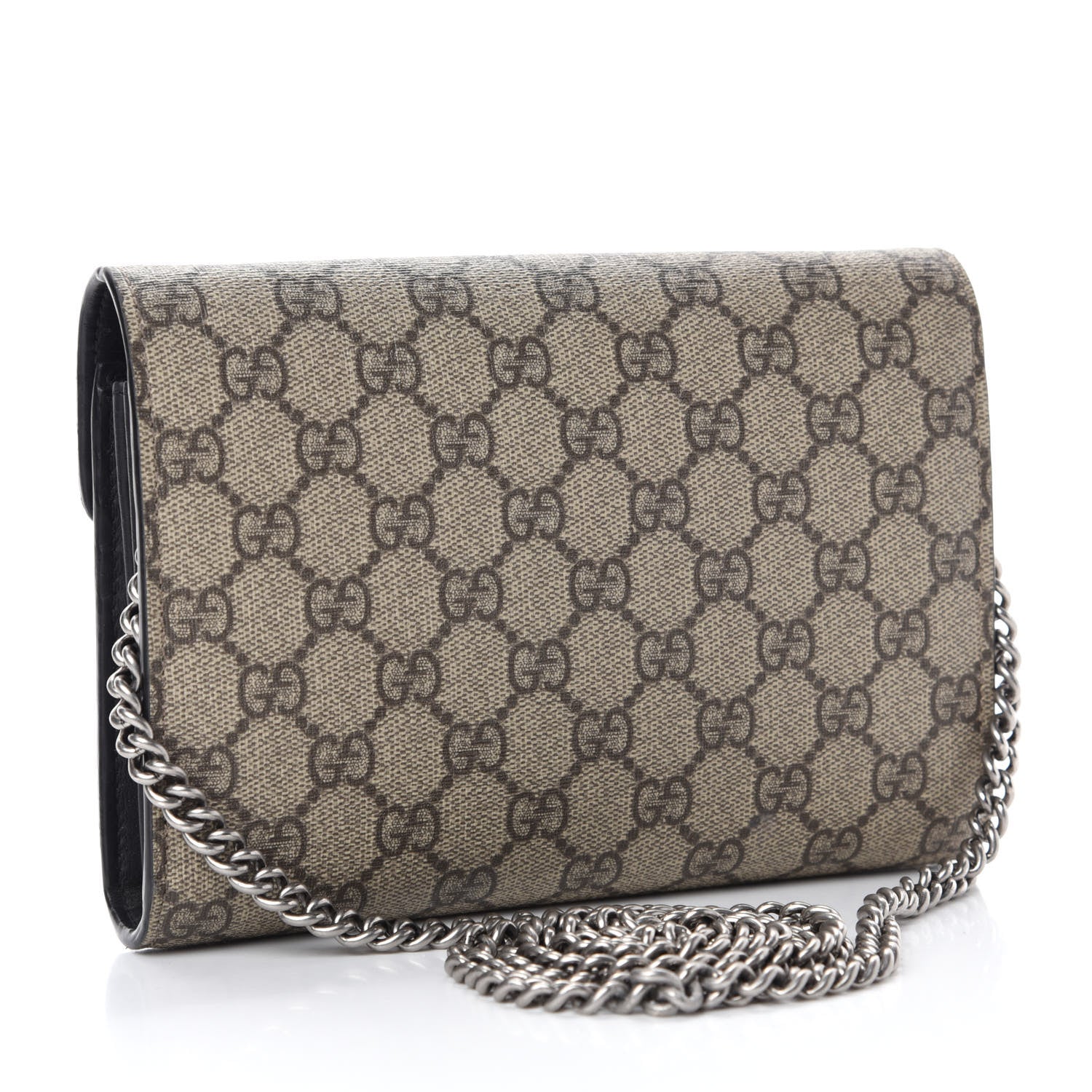 Gucci GG Supreme Monogram Mini Dionysus Chain Wallet Beige Black 3 of 10