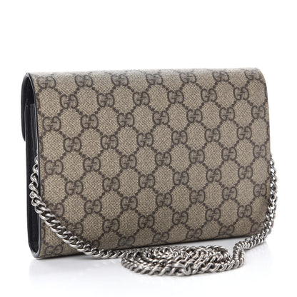 Gucci GG Supreme Monogram Mini Dionysus Chain Wallet Beige Black 3 of 10