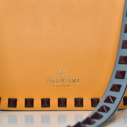 Valentino Garavani Vitello Colorblock Small Rockstud Flap Saddle Bag Multicolor 5 of 8