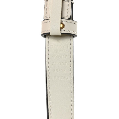 Gucci Calfskin Double G 20mm Belt 85 34 Mystic White 4 of 4