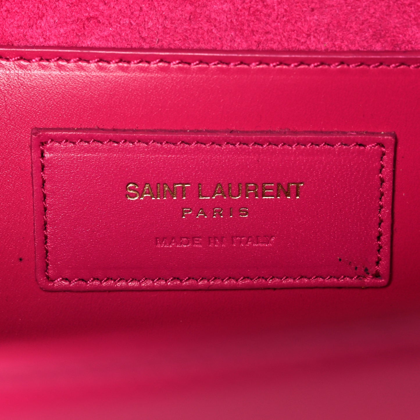 Smooth Calfskin Medium Classic Monogram Kate Tassel Satchel Fuchsia