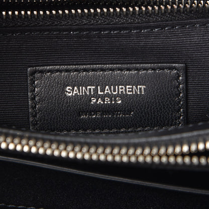Saint Laurent Calfskin Y Quilted Monogram Small Loulou Shopper Black 6 of 7