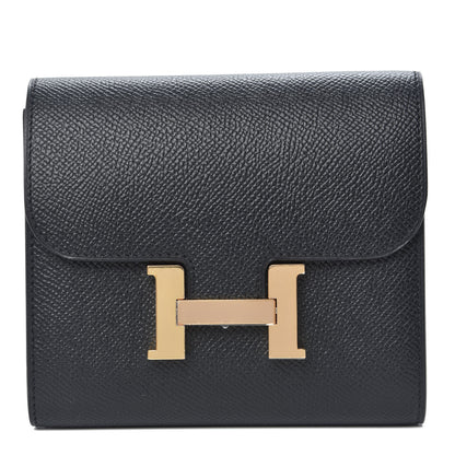 Hermes Epsom Constance Short Wallet Black 1 of 7