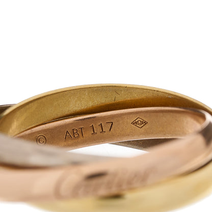 Cartier 18K Pink Yellow White Gold Small Trinity Ring 54 6.75 4 of 6