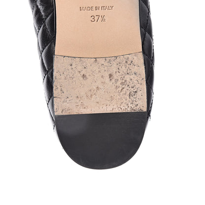 Chanel Lambskin Quilted CC Loafers 37.5 Black 9 of 15