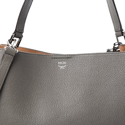 MCM Grained Calfskin Sarah Medium Visetos Hobo Grey 12 of 12