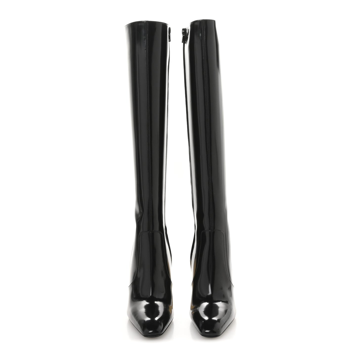 Vitello Marilyn Auteuil 105 Knee High Zip Boots 38 Black