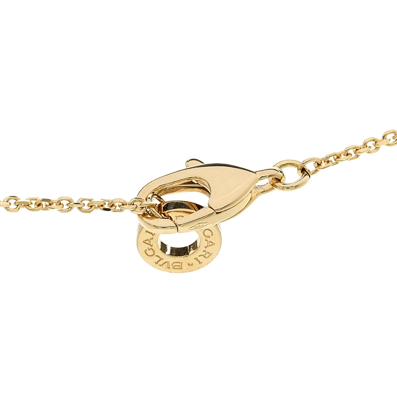 Bulgari 18K Yellow Gold Diamond Mother of Pearl Small Divas' Dream Pendant Necklace 4 of 8