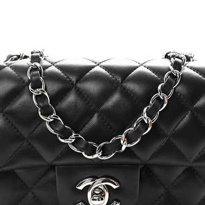 Chanel Lambskin Quilted Mini Rectangular Flap Black 8 of 10