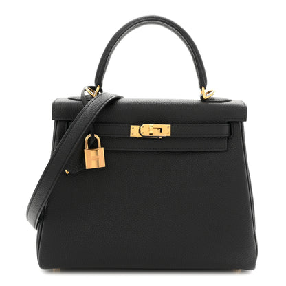 Hermes Togo Kelly Retourne 25 Black 1 of 11