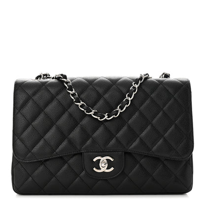 Chanel Caviar Quilted Jumbo Single Flap Black 1 of 11