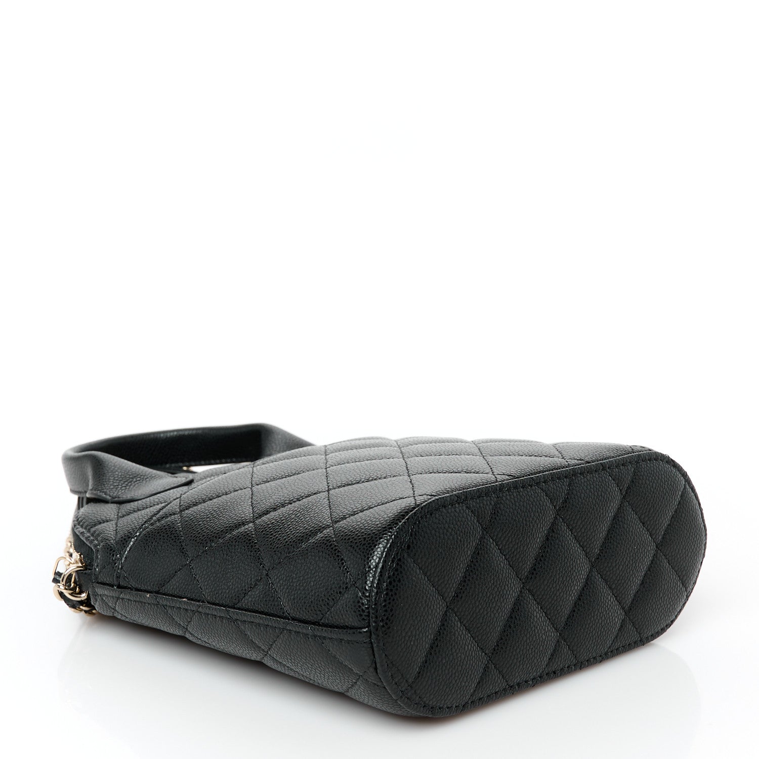 Chanel Caviar Quilted Top Handle Clutch With Chain Black 4 of 11