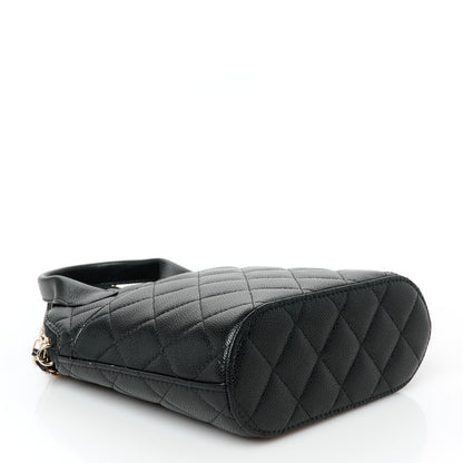 Chanel Caviar Quilted Top Handle Clutch With Chain Black 4 of 11