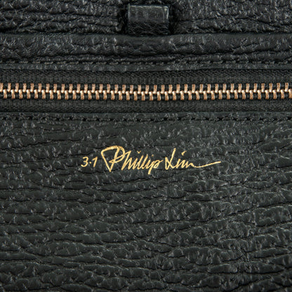 3.1 Phillip Lim 3.1 Textured Calfskin Large Pashli Satchel Black 6 of 8