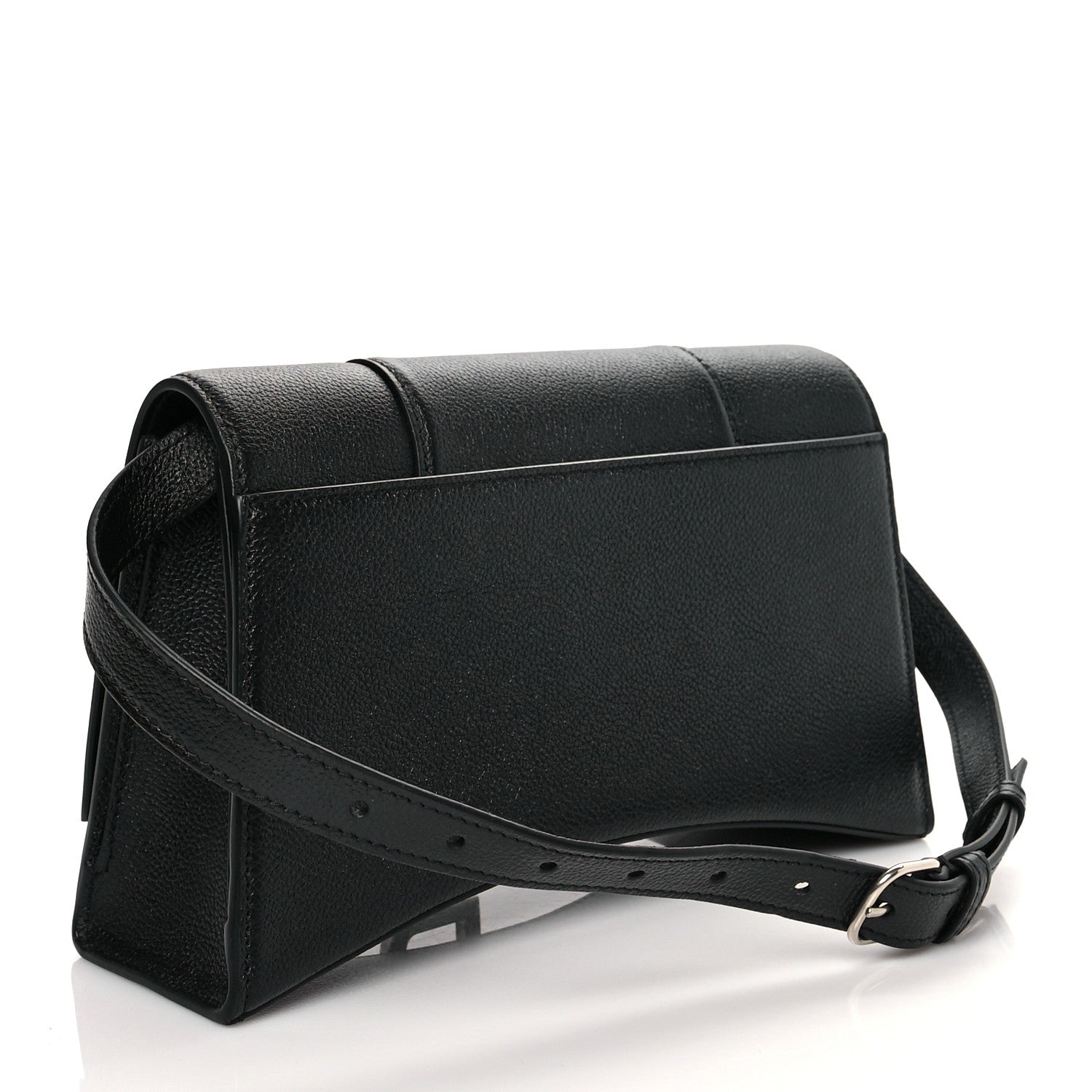 Balenciaga Grained Calfskin Small Hourglass Sling Shoulder Bag Black 2 of 10