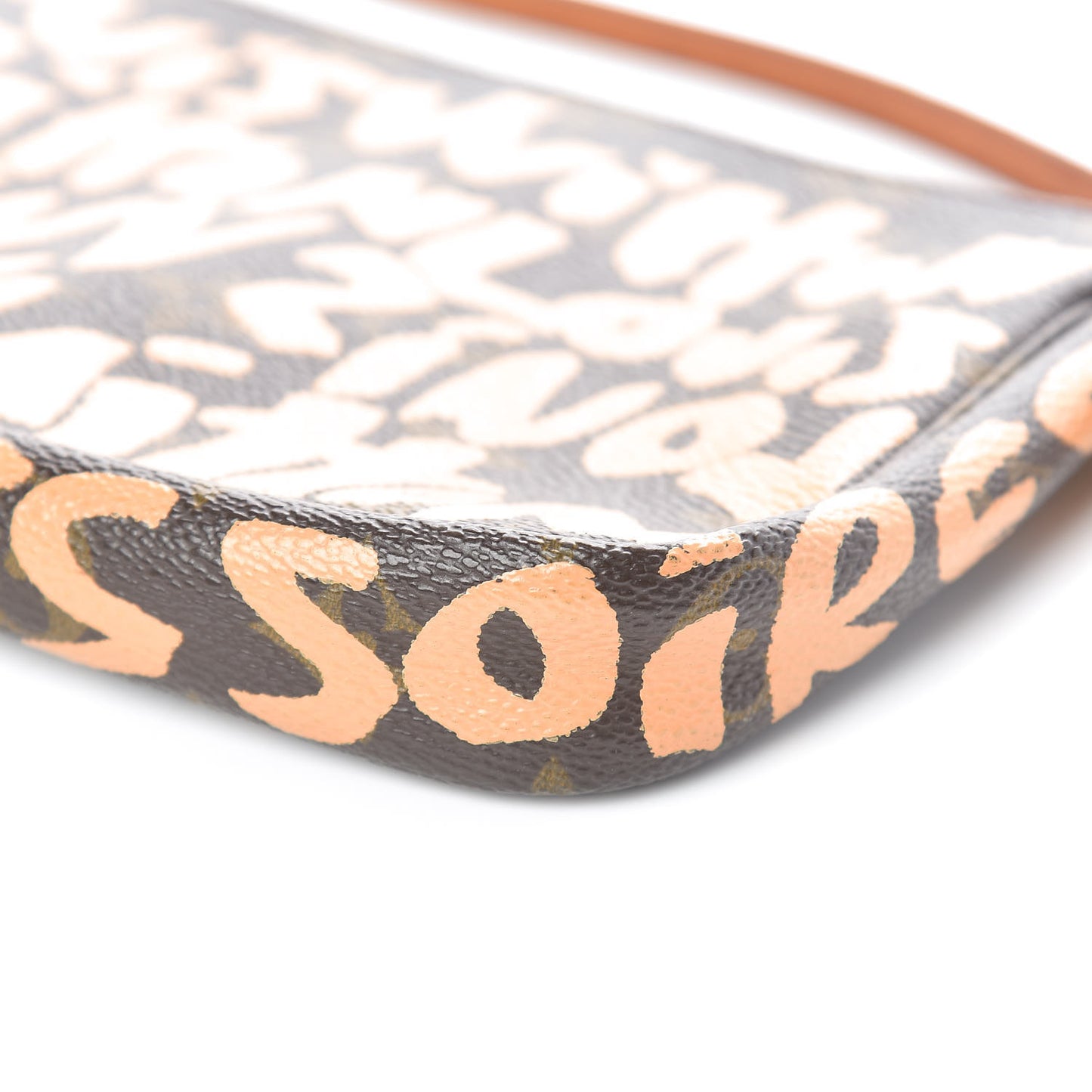 Monogram Graffiti Pochette Accessories Peach