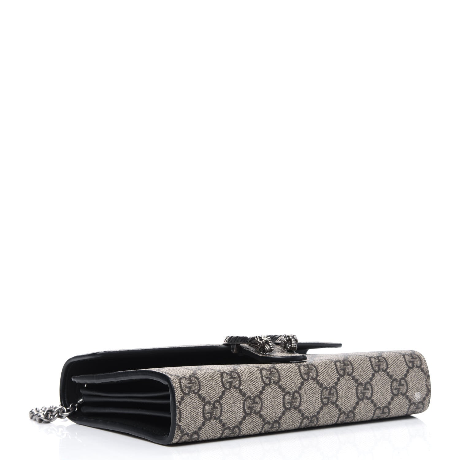 Gucci GG Supreme Monogram Mini Dionysus Chain Wallet Beige Black 3 of 5