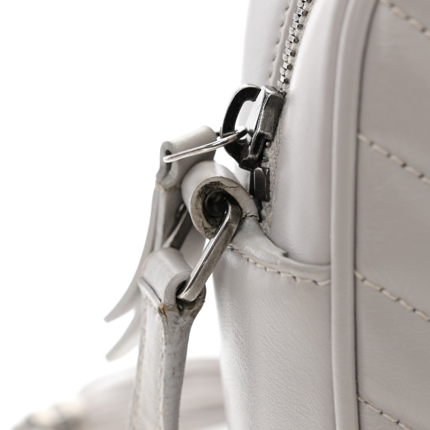 Saint Laurent Calfskin Matelasse Monogram Lou Camera Bag Granite 14 of 14