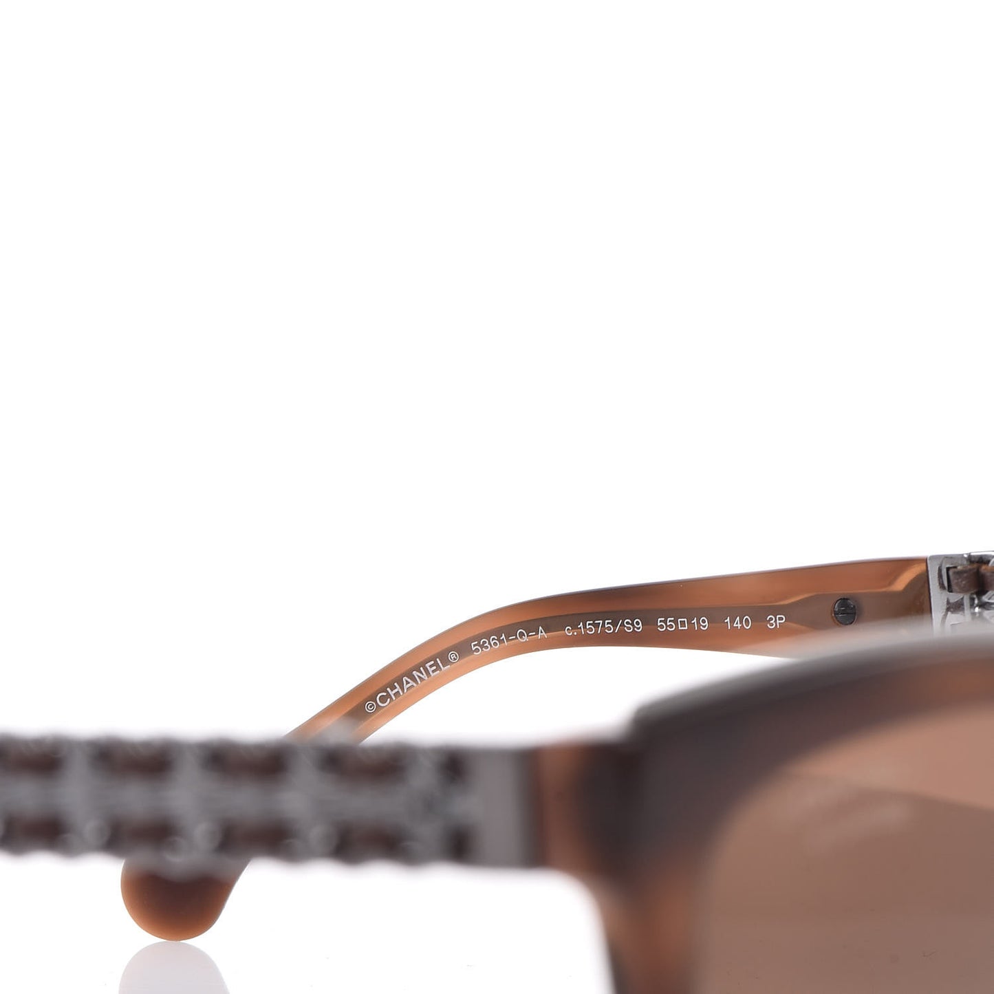 Lambskin Chain Polarized Sunglasses 5361-Q Brown