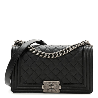 Chanel Caviar Quilted Medium Boy Flap Black 1 of 12
