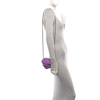 Chanel Lambskin Quilted CC In Love Heart Clutch With Chain Purple 2 of 10