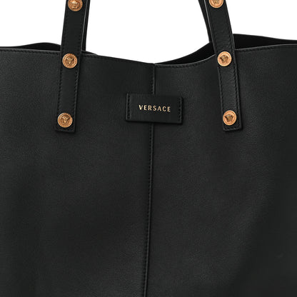 Versace Calfskin Palazzo Tote Black 7 of 9