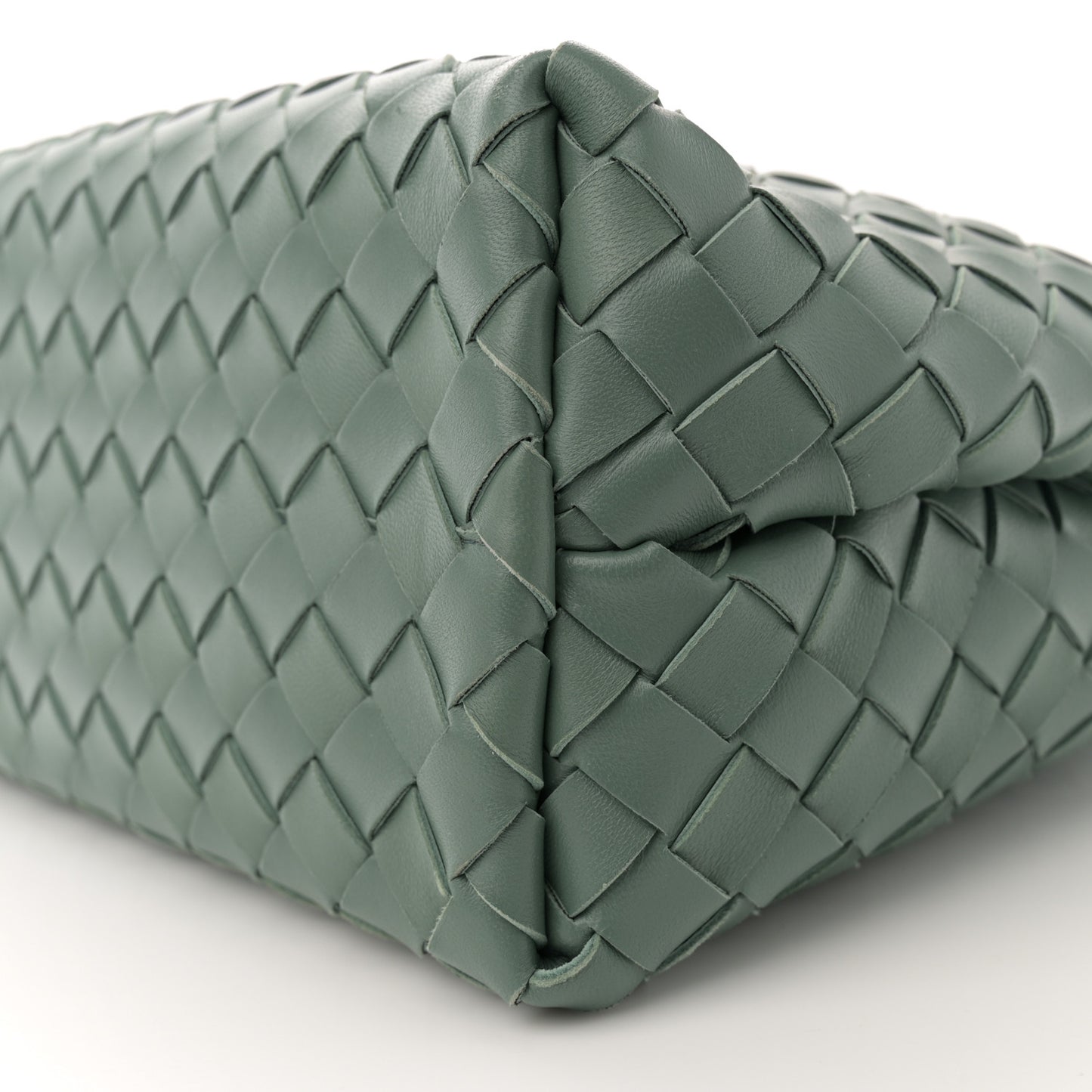Nappa Intrecciato Medium Andiamo Shoulder Bag Aloe
