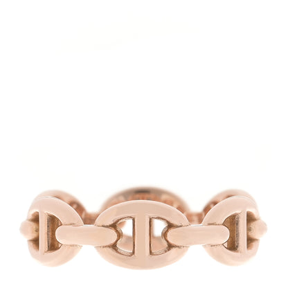 Hermes 18K Rose Gold PM Chaine d'Ancre Enchainee Ring 51 5.75 1 of 5