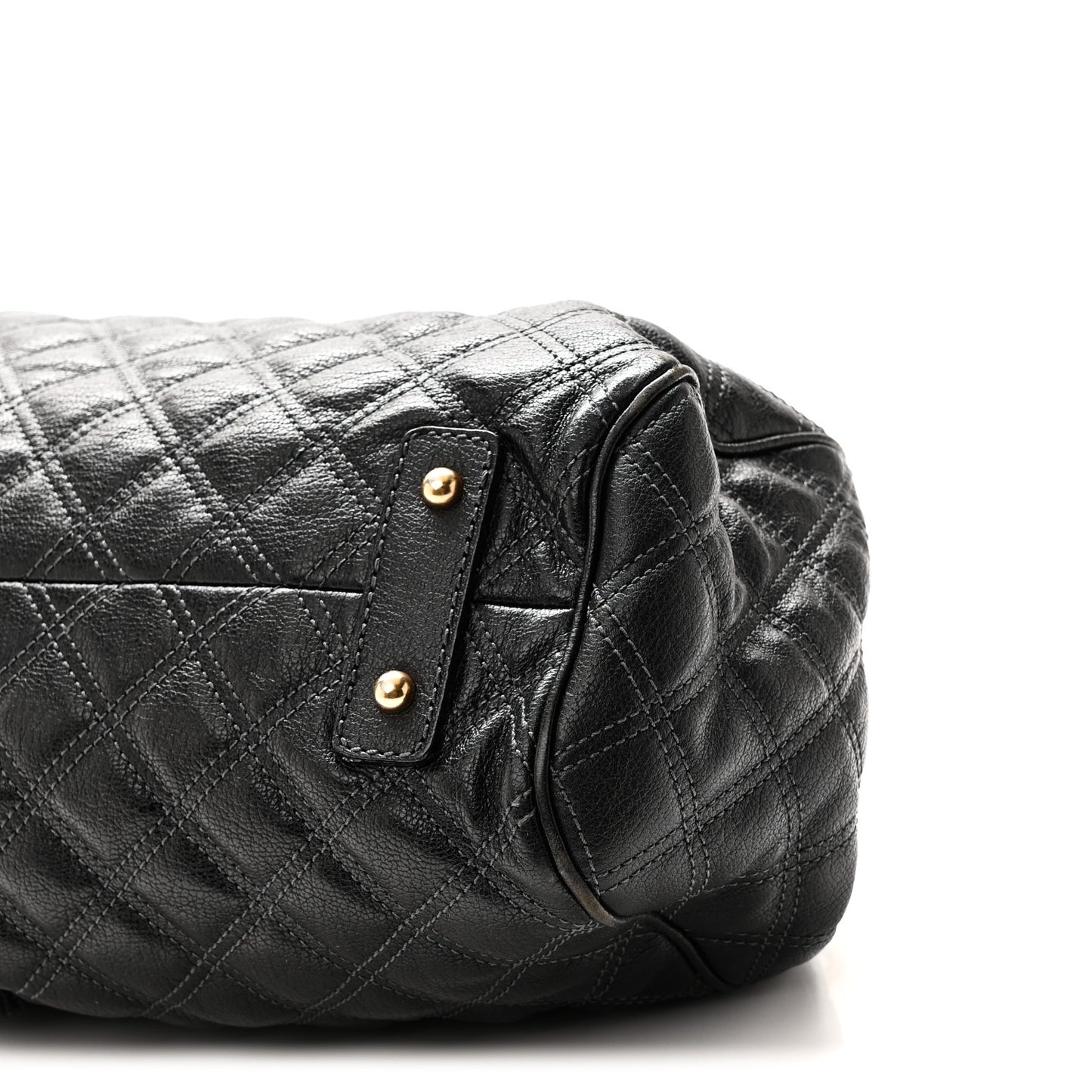 Calfskin Quilted Stam Black