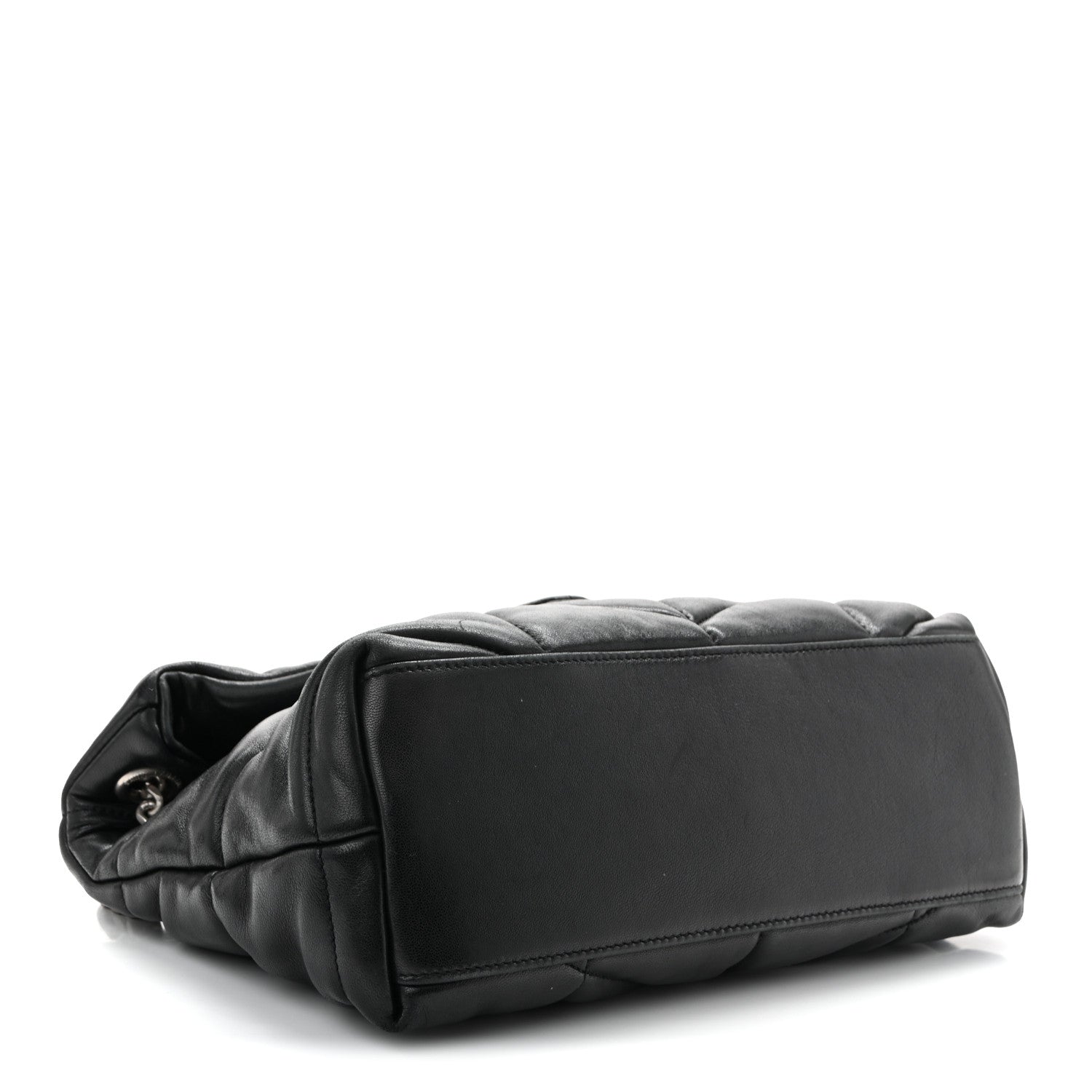 Saint Laurent Lambskin Quilted Small Loulou Puffer Monogram Chain Satchel Black 4 of 10