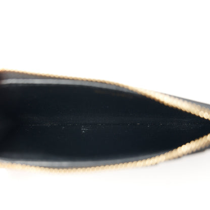 Saint Laurent Grained Calfskin Monogram 5 Fragments Zip Pouch Card Holder Black 5 of 8