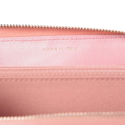 Chanel Iridescent Caviar Quilted Medium Zip Around Wallet Pink 7 of 9