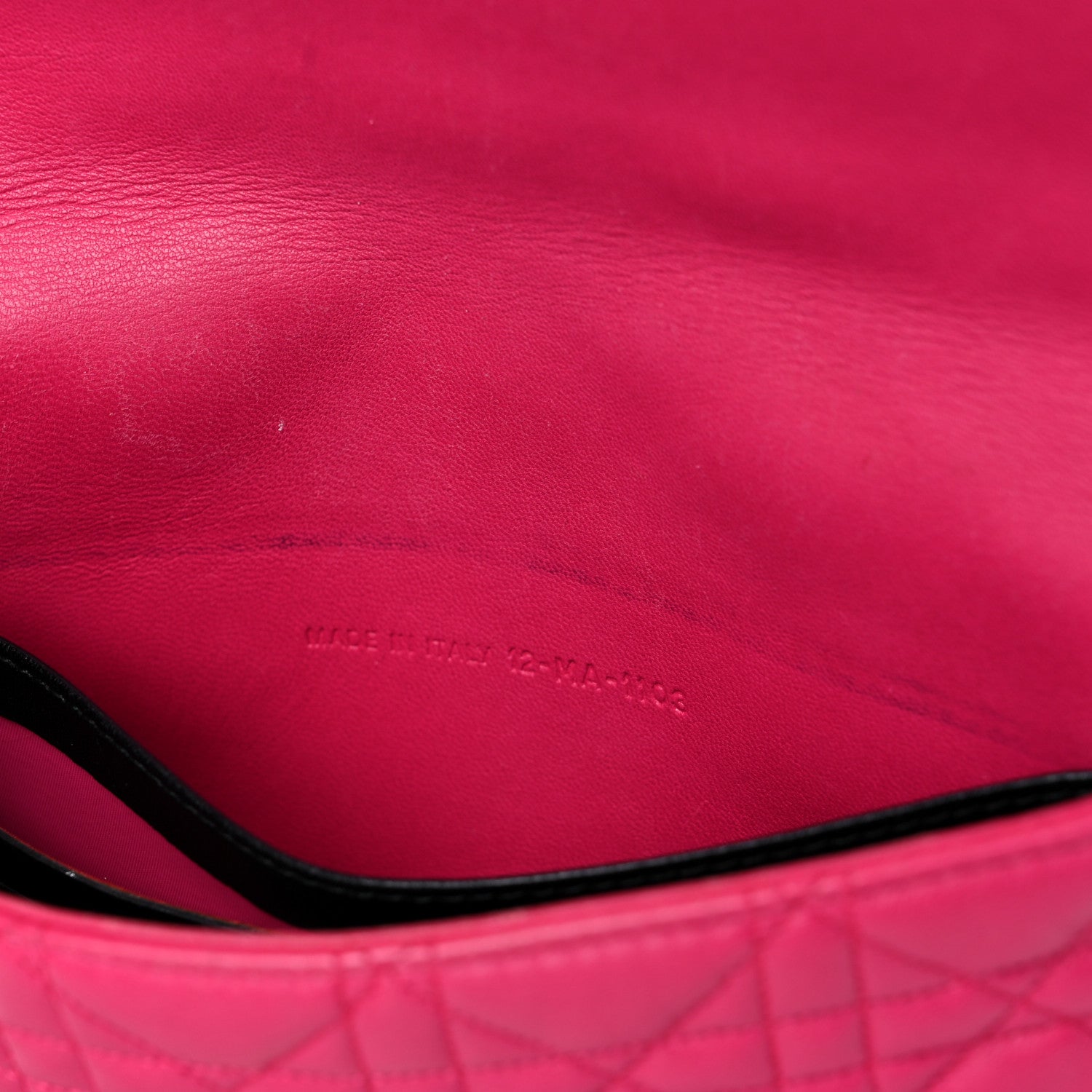 Christian Dior Lambskin Cannage Miss Dior Promenade Pouch Fuchsia 12 of 24