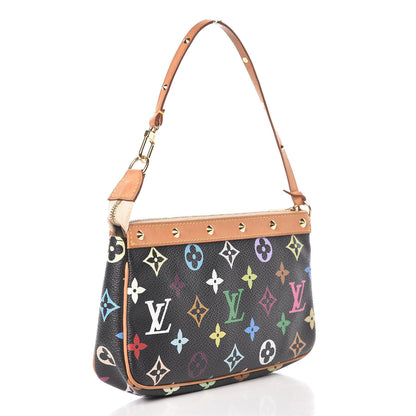 Louis Vuitton Monogram Multicolor Pochette Accessories Black 3 of 10