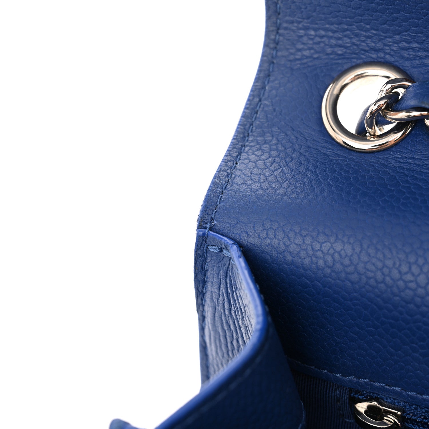 Chanel Grained Calfskin Quilted Large CC Box Flap Blue 11 of 11