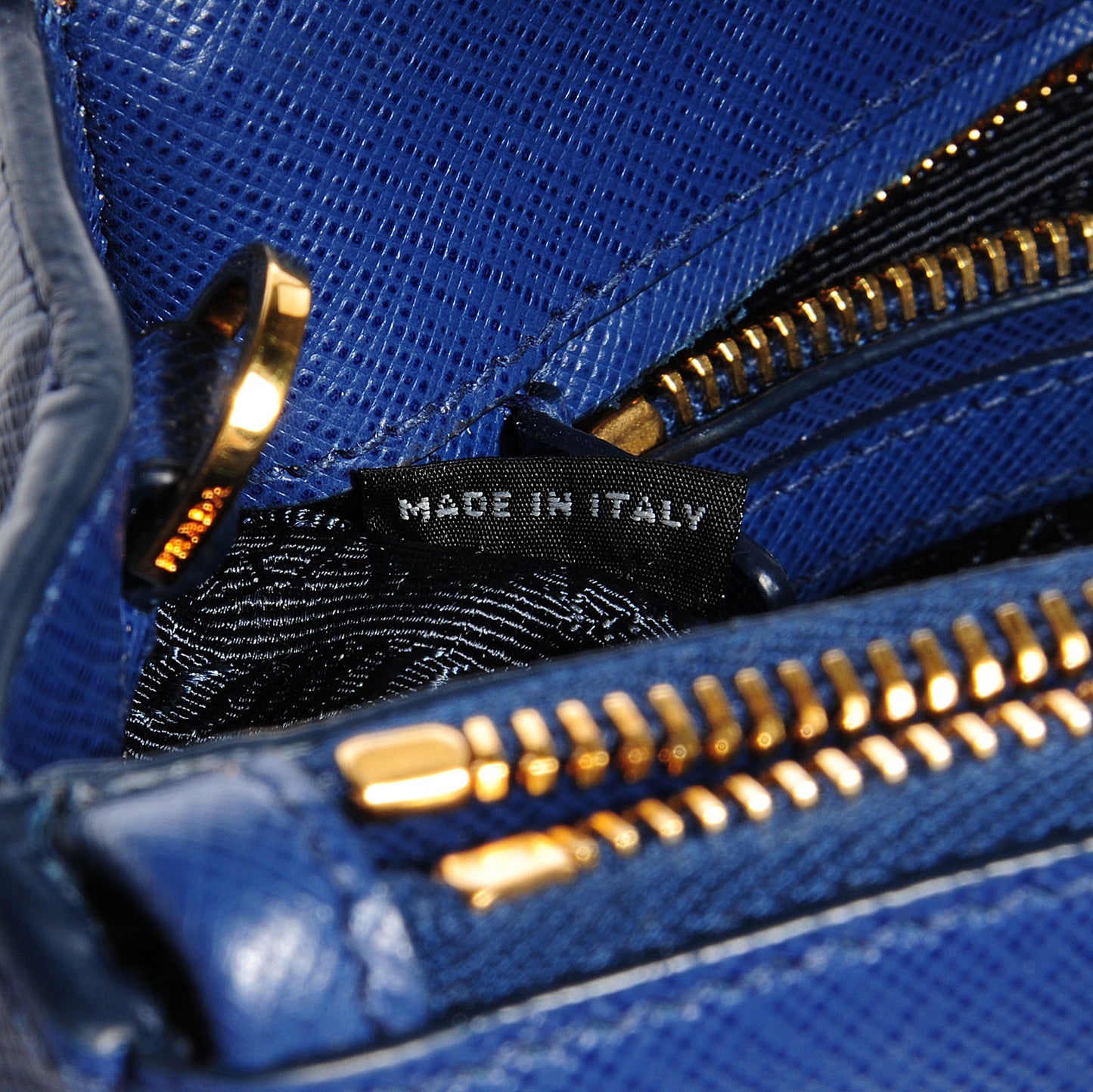 Saffiano Lux Mini Double Zip Tote Bleuette