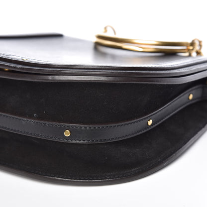 Chloe Calfskin Suede Medium Nile Bracelet Bag Black 9 of 12