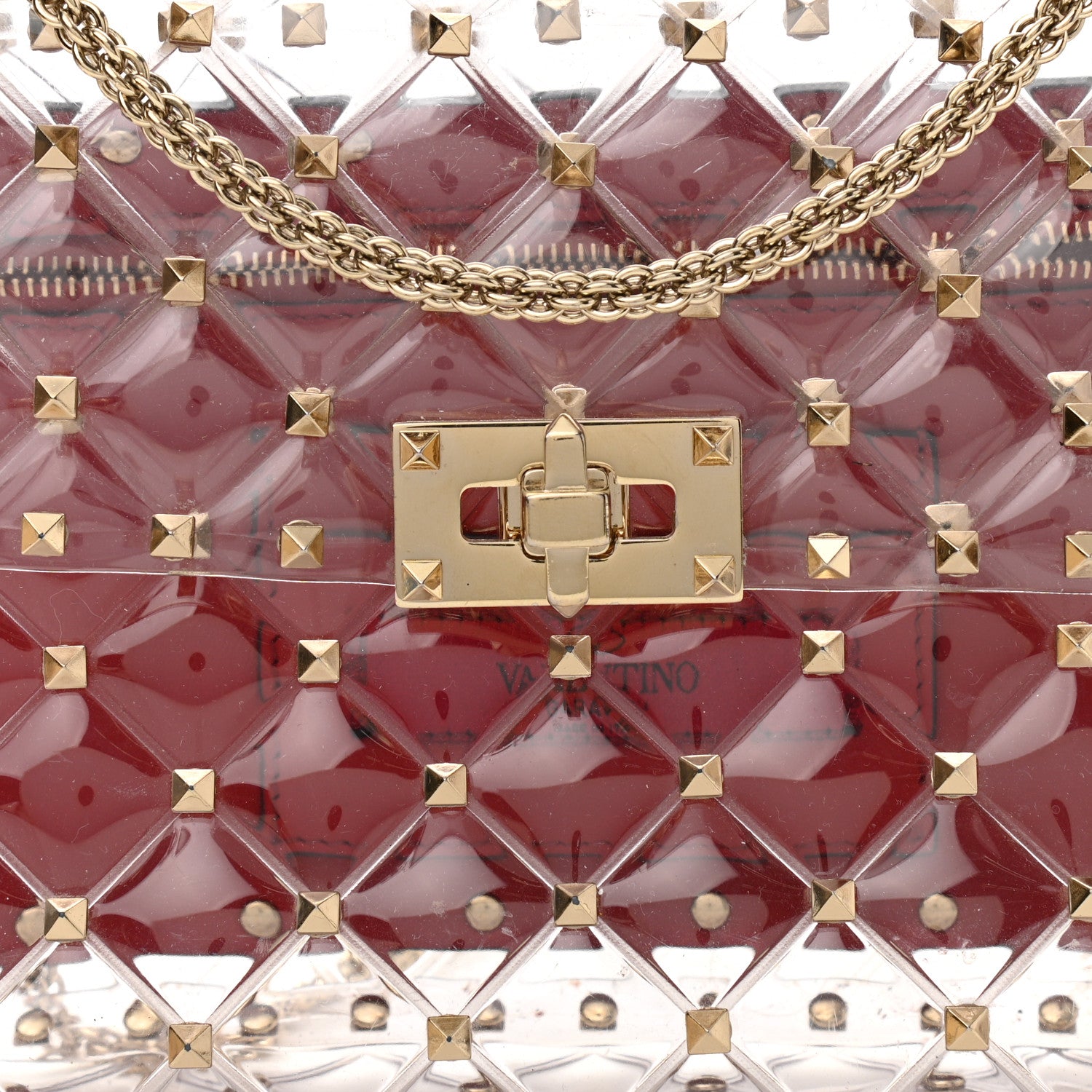 Valentino Garavani PVC Medium Rockstud Spike Shoulder Bag 7 of 9