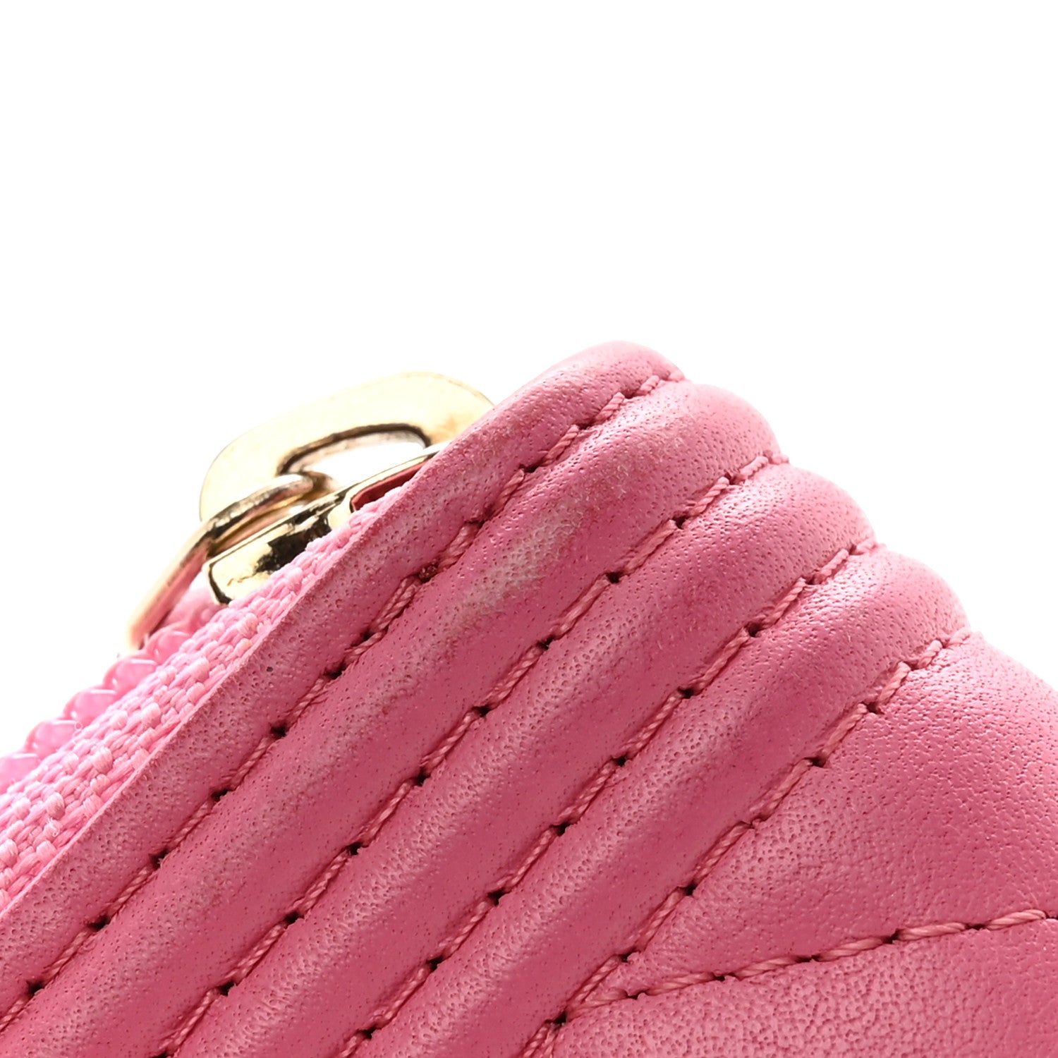 Chanel Calfskin Quilted Boy Zip Around Coin Purse Wallet Pink 8 of 9