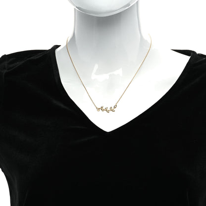 Tiffany 18K Yellow Gold Paloma Picasso Olive Leaf Vine Pendant Necklace 2 of 5
