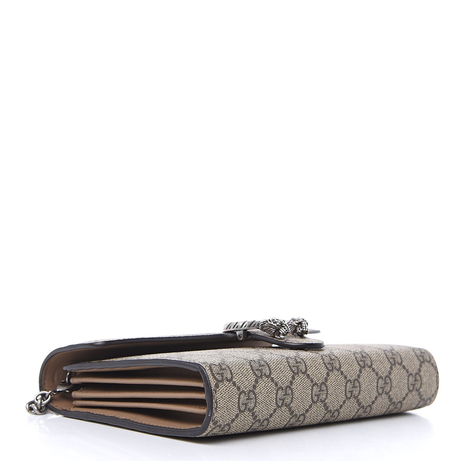 Gucci GG Supreme Monogram Mini Dionysus Chain Wallet Beige Taupe 4 of 12